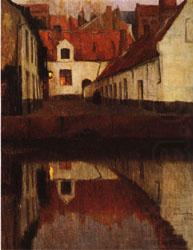 Little Town on the Edge of Water(Flanders), Albert Baertsoen